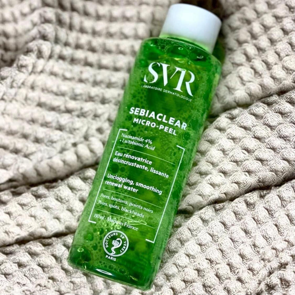 Toner SVR Sebiaclear Micro Peel 150ml giảm mụn, se khít lỗ chân lông cho da dầu mụn