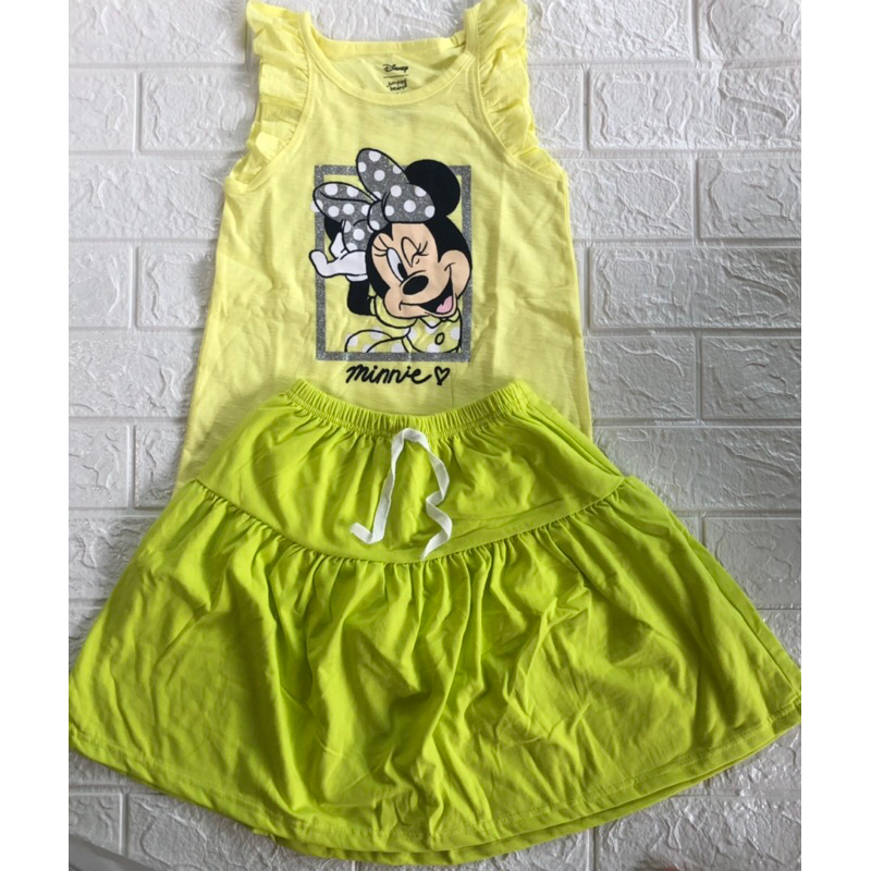 Set áo cánh tiên và chân váy có quần bên trong sz 1Y-7Y