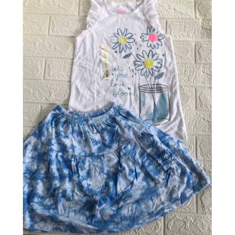 Set áo cánh tiên và chân váy có quần bên trong sz 1Y-7Y