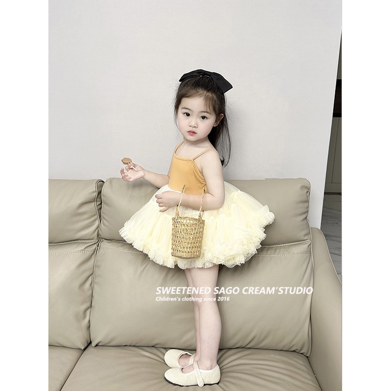 Váy Hai Dây Bồng Bềnh Công Chúa Bé Gái