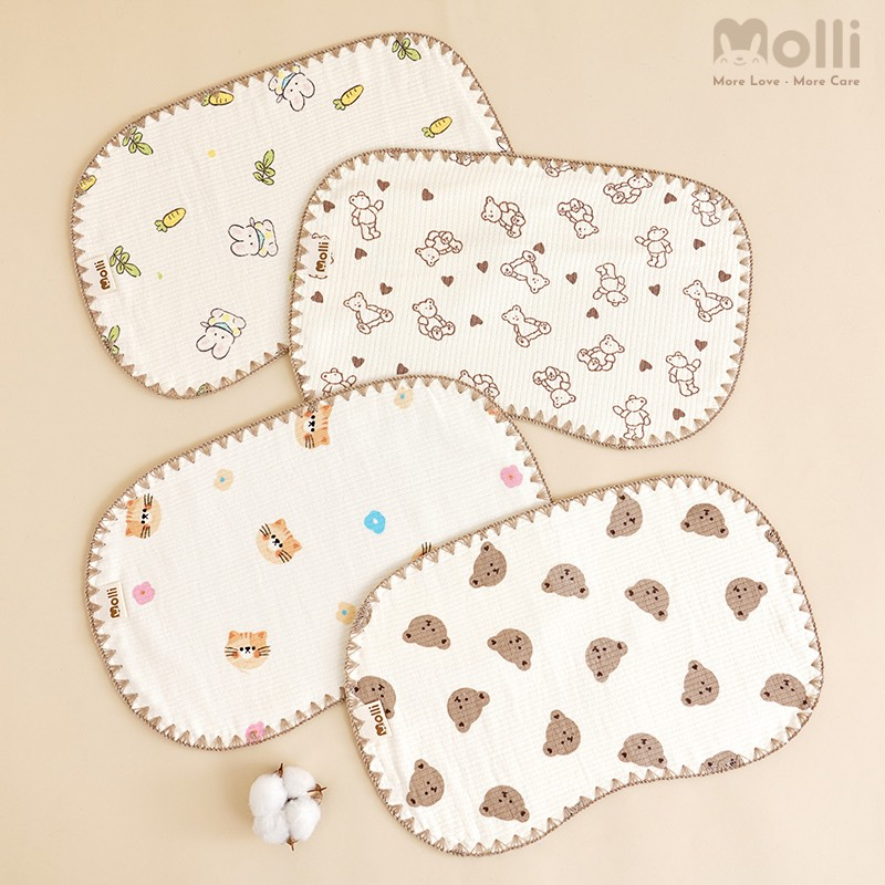 [HÀNG ĐẸP MOLLI]. Gối xô 6 lớp Molli cho bé sơ sinh mềm mịn