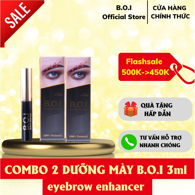 Combo Dưỡng mày BOI (B.O.I) EYEBROW CAO CẤP