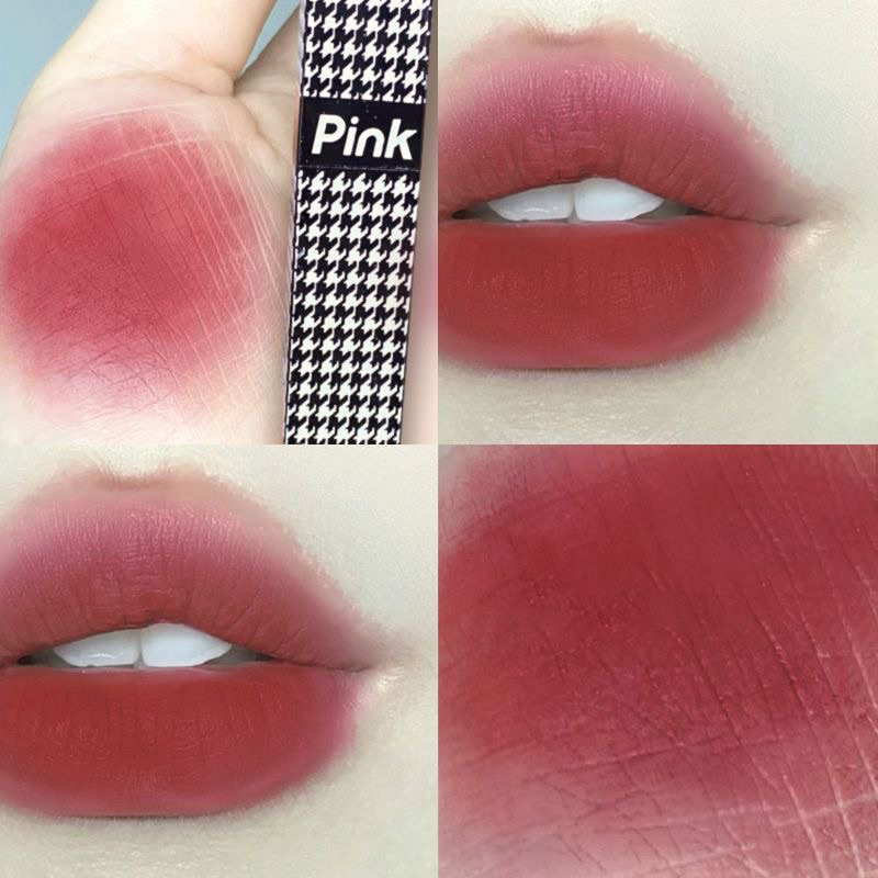 Mã A38 Son Môi Lì  Pink CoCo Màu Đỏ Mận Thiết Kế Vỏ Son Hình Chai Rượu Vang Độc Đáo