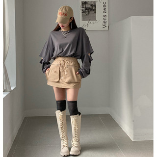 Chân váy kaki 2 túi hộp QCL1 LuciK Shop CV0021