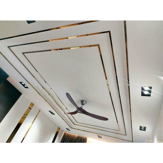 Nẹp Trang Trí LA Cuộn Dài 2,4m Inox Vàng Gương Và Bạc Gương