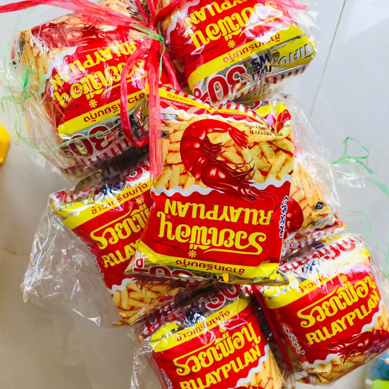 Snack Tôm Thái Ruaypuan 20gr - Sản Phẩm Được Bán Tốt Nhất Tại Thái Lan - Cam Kết Hàng Chính Hãng 100%