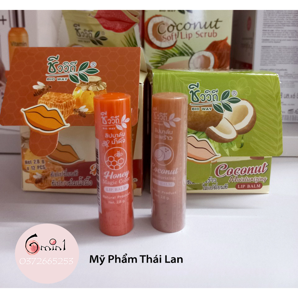 Son Dưỡng Môi Bio Way Lip Balm Dưỡng Ẩm Môi Mềm Mịn 2.8g