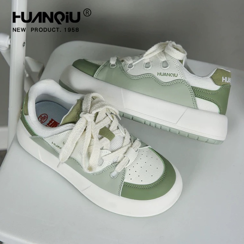 Giày thể thao độn đế HUANQIU cao cấp chính hãng, giày bánh mì nâng chiều cao cho nữ 3cm