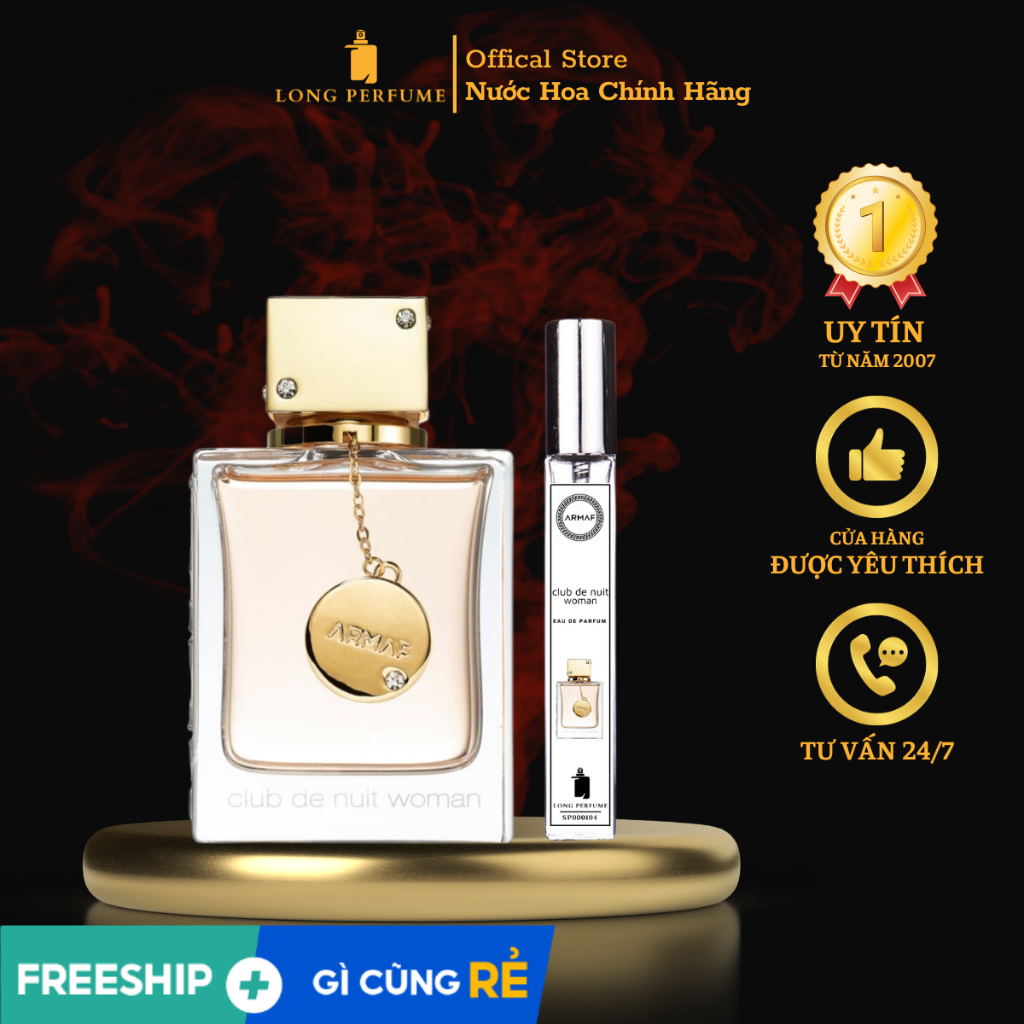 Nước Hoa Nữ 𝐀𝐫𝐦𝐚𝐟 𝐂𝐥𝐮𝐛 𝐃𝐞 𝐍𝐮𝐢𝐭 𝐖𝐨𝐦𝐞𝐧 𝐄𝐃𝐏- Dung tích ᴛᴇsᴛᴇʀ 2.5ᴍʟ/10ᴍʟ丨Long Perfume.