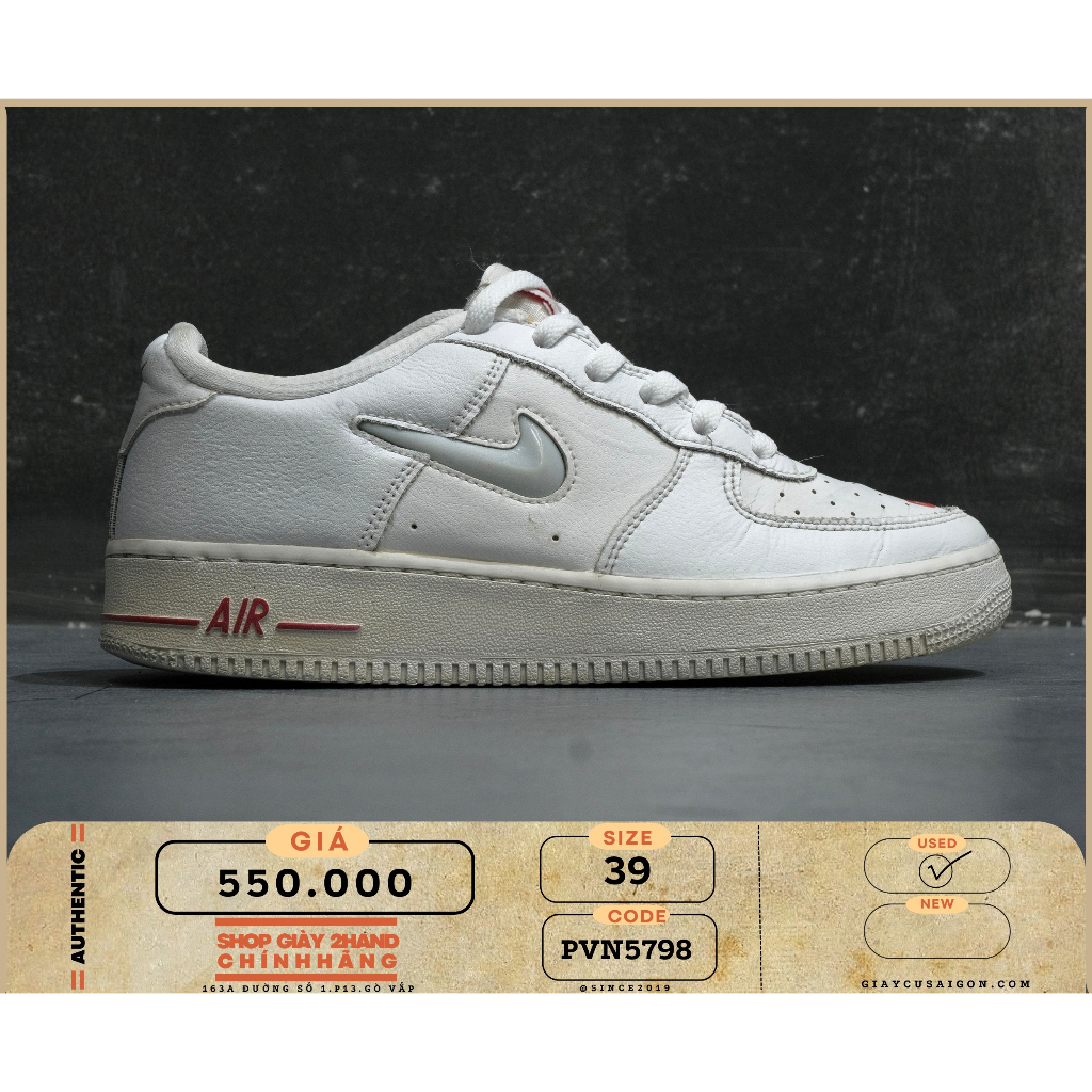 Giày 2hand Nike Air Force 1 Low Jewel GS CT6385 100 - 5798