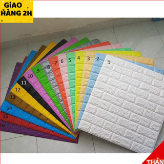 HCM Sỉ - Giấy/Xốp Dán Tường Giả Gạch 3mm- 4mm- 5mm Cao Cấp Cách Âm Cách Nhiệt Giá Rẻ Nhất Tốt Nhất