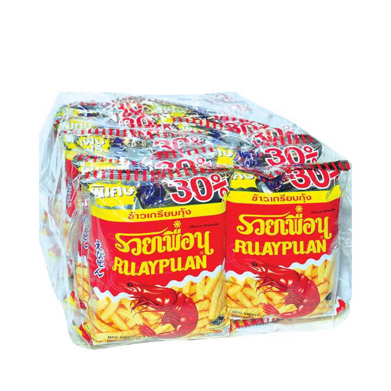 Snack Tôm Thái Ruaypuan 20gr - Sản Phẩm Được Bán Tốt Nhất Tại Thái Lan - Cam Kết Hàng Chính Hãng 100%