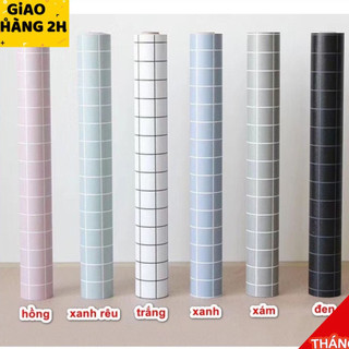10M Giấy dán tường Caro ( nhiều mẫu mới ) có sẵn keo khổ 45cm