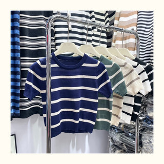 Áo kẻ cổ tròn [HÌNH THẬT CHỤP TẠI SHOP]