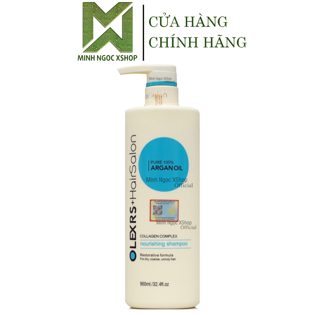 Dầu gội Olexrs Hair Salon 960ml, phục hồi chống rụng kích mọc tóc