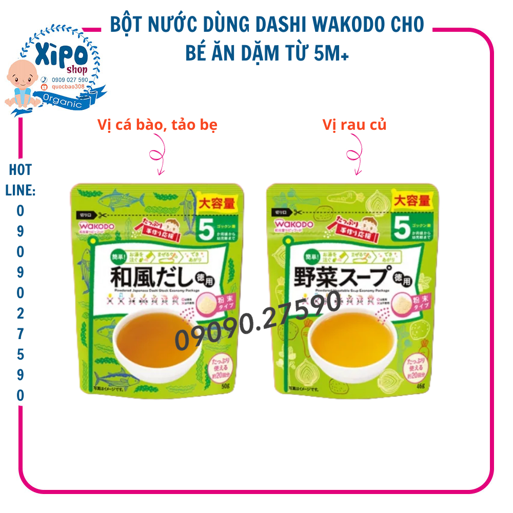 Bột Nước Dùng Dashi Wakodo Cho Bé Ăn Dặm