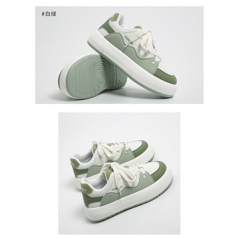 Giày thể thao độn đế HUANQIU cao cấp chính hãng, giày bánh mì nâng chiều cao cho nữ 3cm