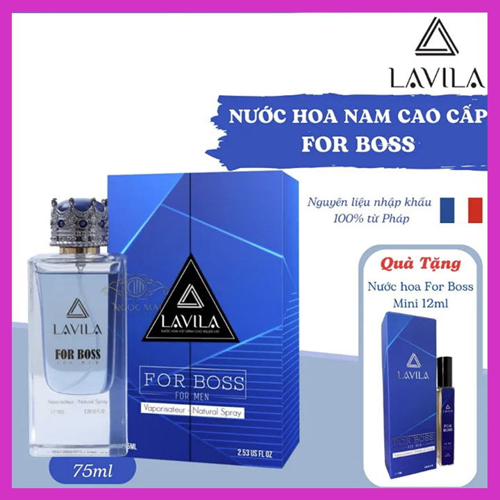NƯỚC HOA NAM LAVILA FOR BOSS 75ML - TẶNG NƯỚC HOA 12ML