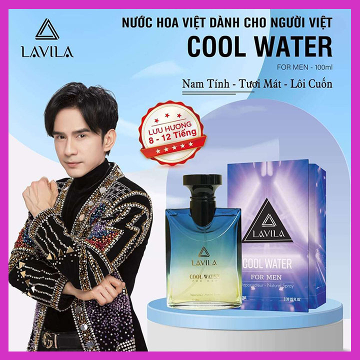NƯỚC HOA NAM LAVILA COOL WATER EDP 100ML - TẶNG NƯỚC HOA 12ML