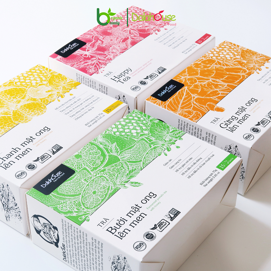 Gói Lẻ - Trà Thảo Dược Lên Men Dalahouse - Fermented Herbal Tea Dalahouse - 4 Loại Trà, Gói Lẻ Tiện Dụng - Hộp 75g