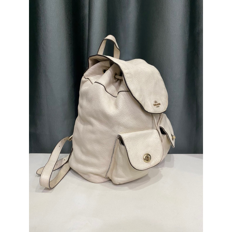 Balo si hiệu COAC.H của Mỹ màu trắng kem da bò hạt