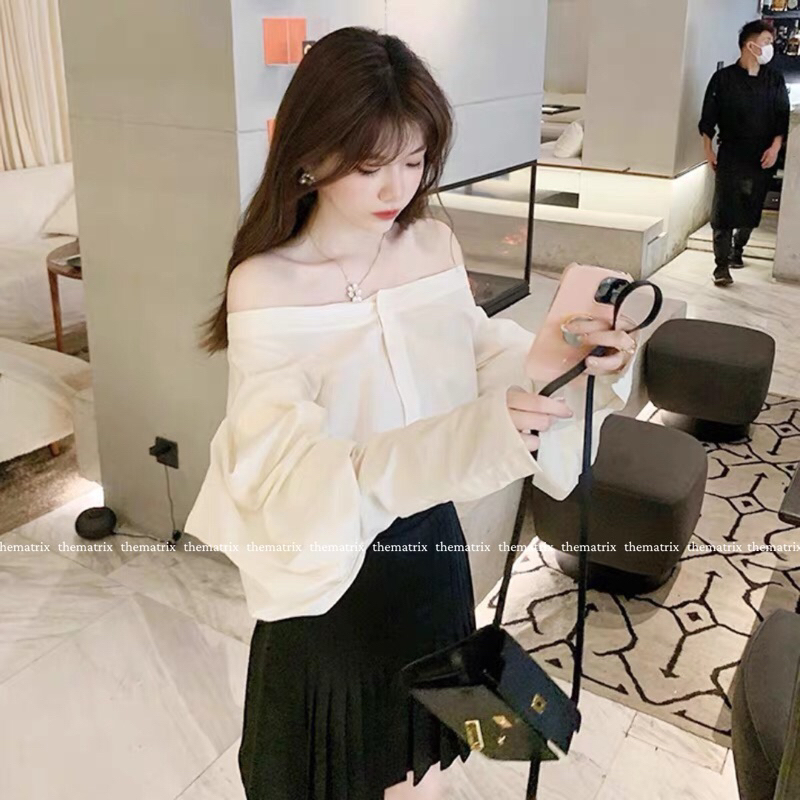 Áo sơmi trễ vai form rộng by Thematrix