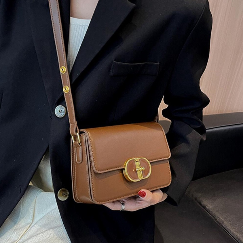 Túi xách nữ đeo chéo, đeo vai đi chơi đi làm basic khóa xoay ST11