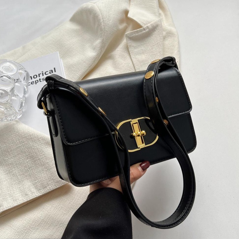 Túi xách nữ đeo chéo, đeo vai đi chơi đi làm basic khóa xoay ST11