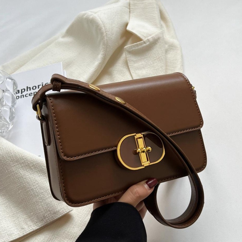 Túi xách nữ đeo chéo, đeo vai đi chơi đi làm basic khóa xoay ST11