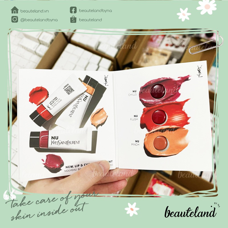 Son môi và má hồng YSL Nu Lip Cheek Balmy Tint Trang điểm
