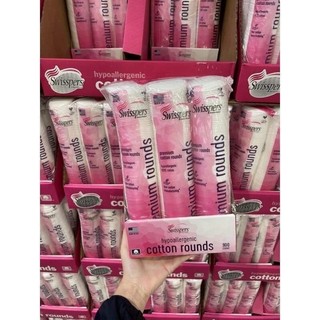 Bông tẩy trang Swisspers Premium Cotton Rounds của Mỹ