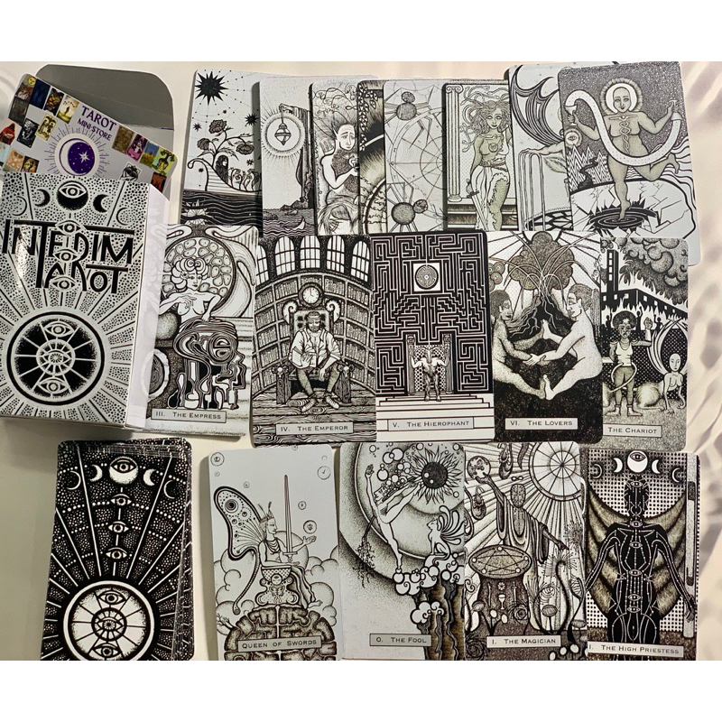 Bộ bài Interim Tarot Siêu hiếm size GỐC 7x12cm Handmade