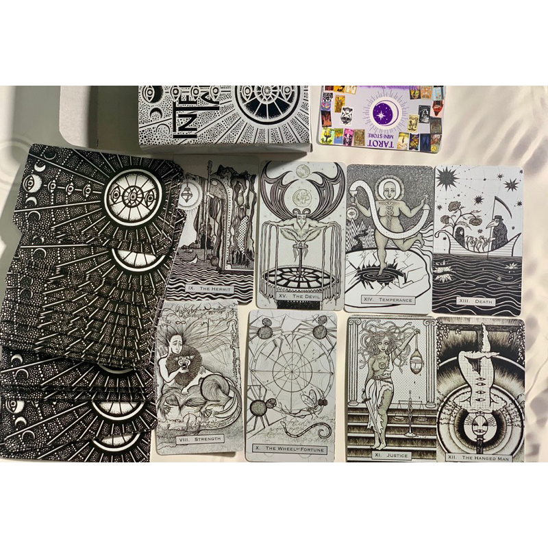 Bộ bài Interim Tarot Siêu hiếm size GỐC 7x12cm Handmade