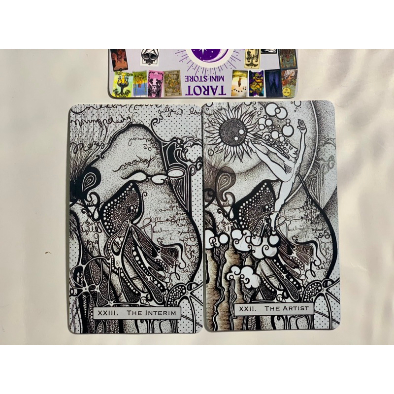 Bộ bài Interim Tarot Siêu hiếm size GỐC 7x12cm Handmade