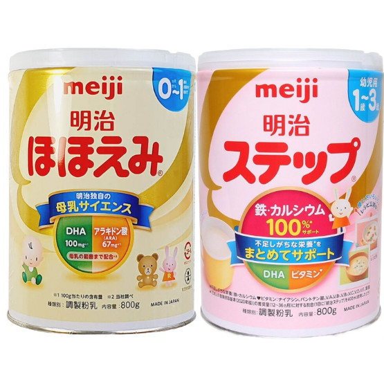 Sữa Công Thức MEIJI Lon 0-1 & 1-3 Nội Địa Nhật Hộp 800g