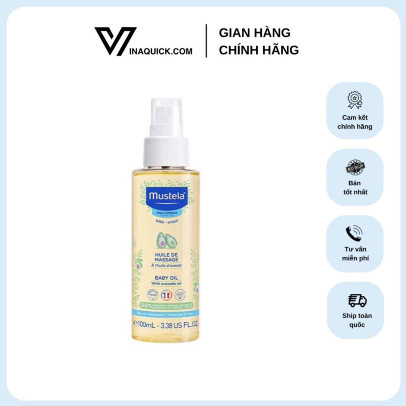 DẦU MASSAGE MUSTELA BABY OIL 100ML - VINAQUICK