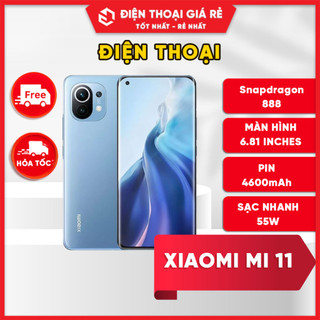 Điện thoại XIAOMI MI 11 RAM 8-128GB - [Điện thoại giá rẻ, BH 3 THÁNG 1 ĐỔI 1 Nguyên SEAL- Tặng dán màn]