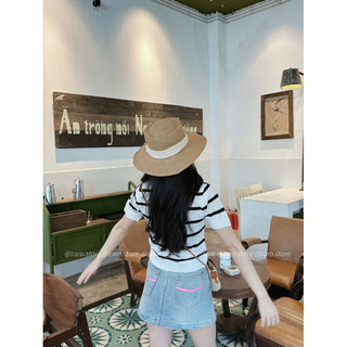 Áo kẻ cổ tròn [HÌNH THẬT CHỤP TẠI SHOP]