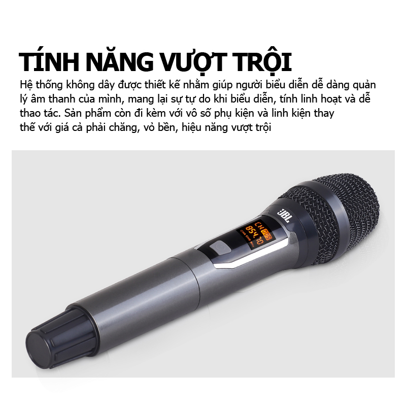 Micro không dây cao cấp,JBL/VM300 microphone wireless,micro hát karaoke không dây chống hú
