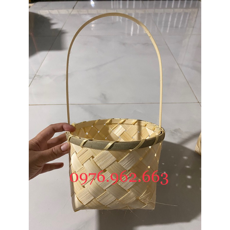 giỏ mây, giỏ tre cắm hoa, trang trí