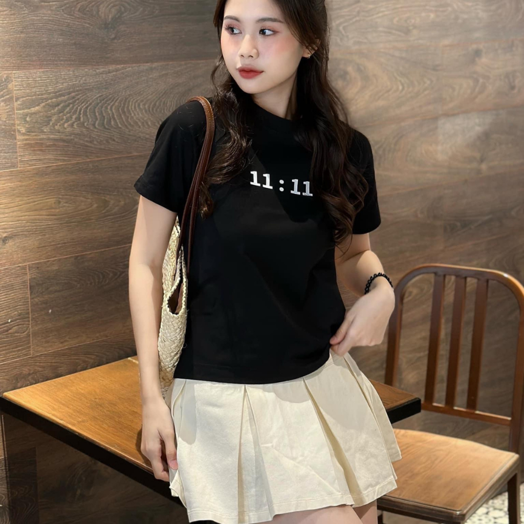 Áo thun baby tee raglan Eleven