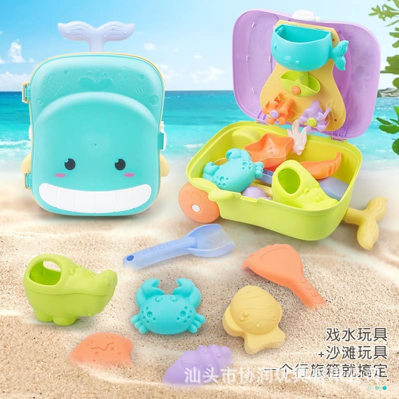 [GIFT] Đồ Chơi Vali Xúc Cát Đi Biển Cho Bé