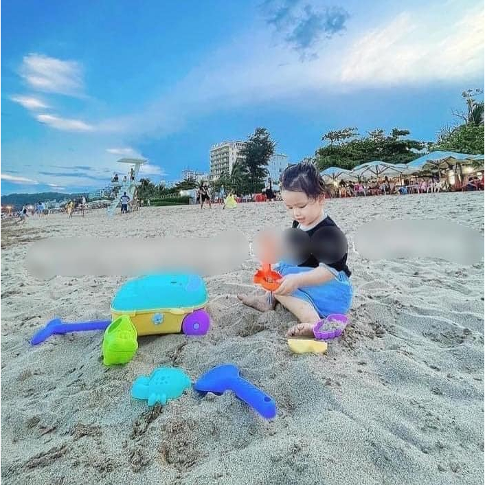 [GIFT] Đồ Chơi Vali Xúc Cát Đi Biển Cho Bé