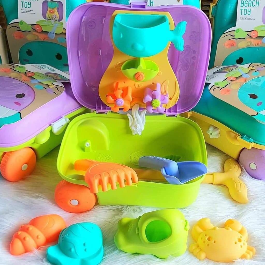 [GIFT] Đồ Chơi Vali Xúc Cát Đi Biển Cho Bé