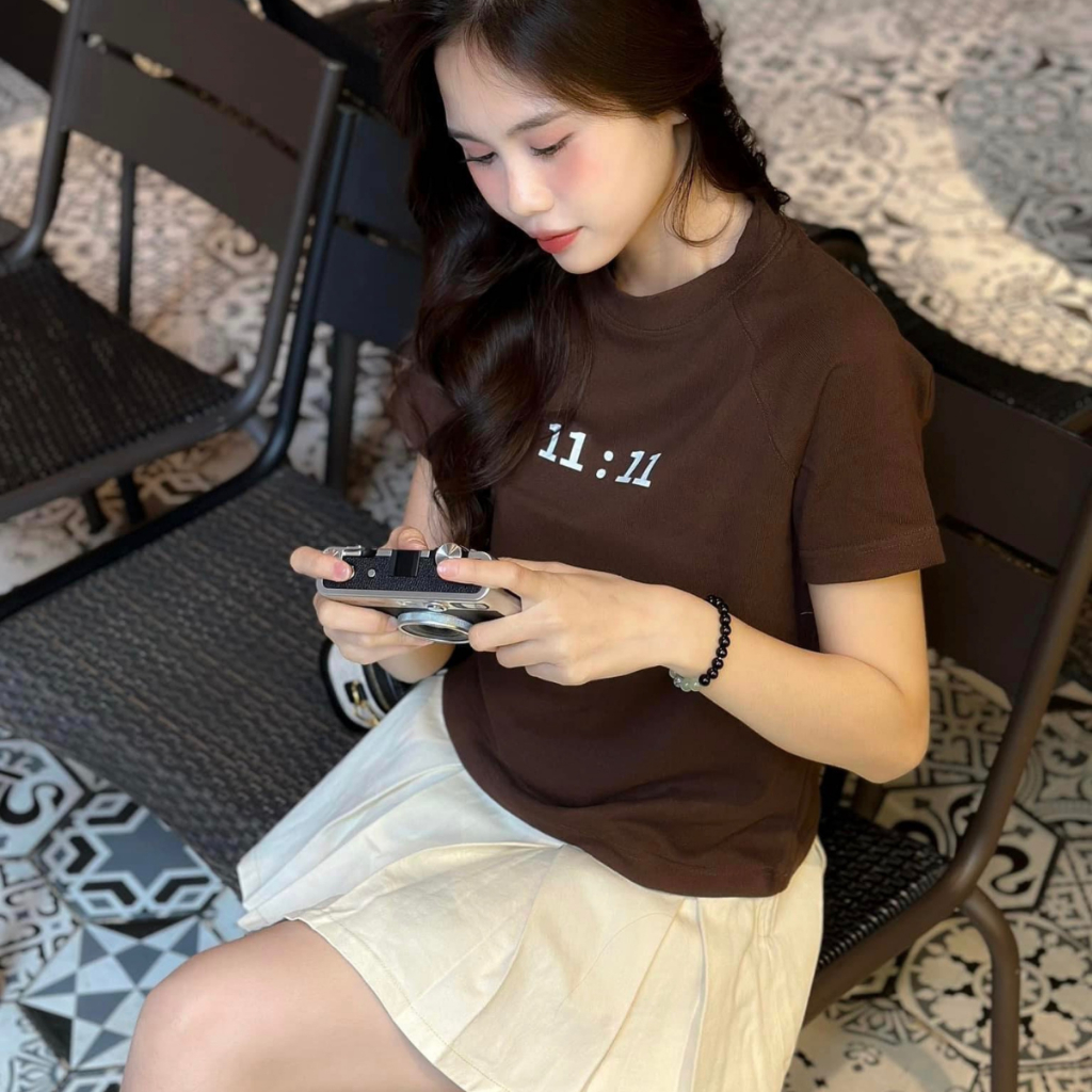 Áo thun baby tee raglan Eleven