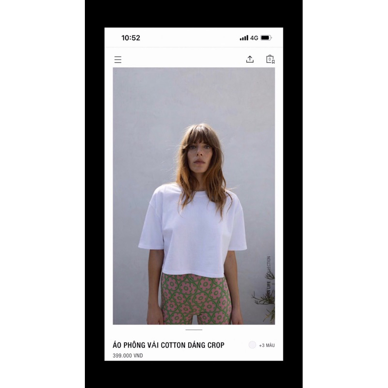 Áo croptop trơn tay ngắn ZR