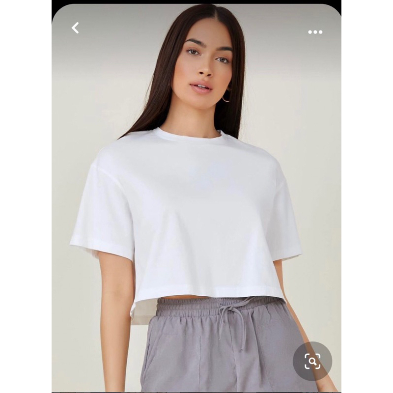 Áo croptop trơn tay ngắn ZR
