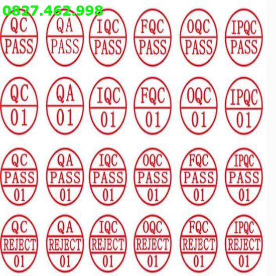 Khắc con dấu QC tròn giá rẻ