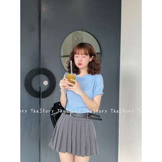 Chân váy xếp ly 2 nịt [STORY] CV404 (ảnh thật)