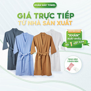 Thanh lý nốt lẻ size áo choàng tắm áo choàng tắm nữ áo choàng đi biển cotton khách sạn spa cao cấp